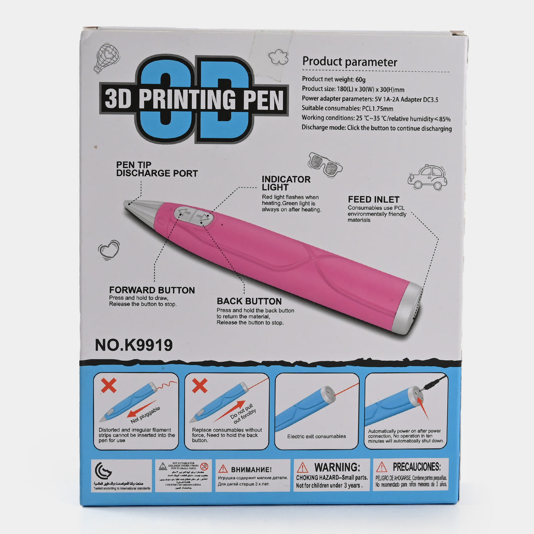 3D Printing Pen With Tool For Kids