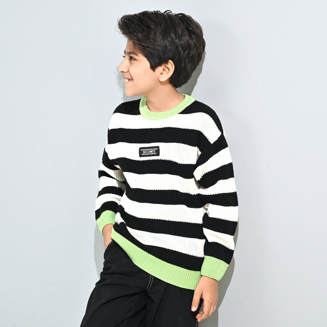 Boys Acrylic Sweater-No Limit - Multi