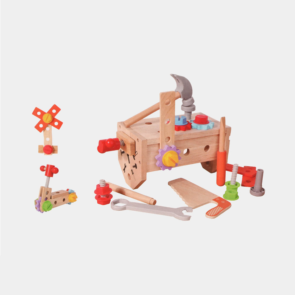 Wooden Toolbox Play Set for Kids