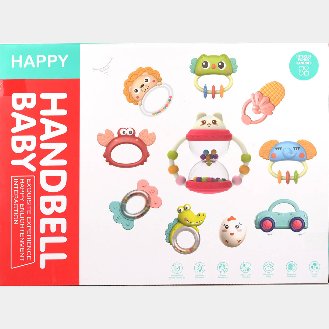 Baby Handbells Rattle Set 8 Pcs