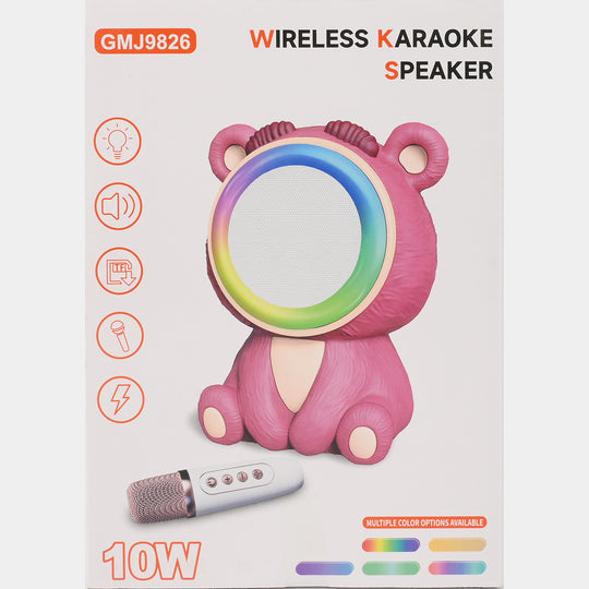 Bear-Shaped Bluetooth Mic With Speaker