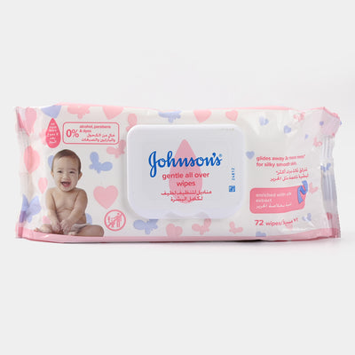 Johnson's Gentle All Over Wipes - 72 Pcs