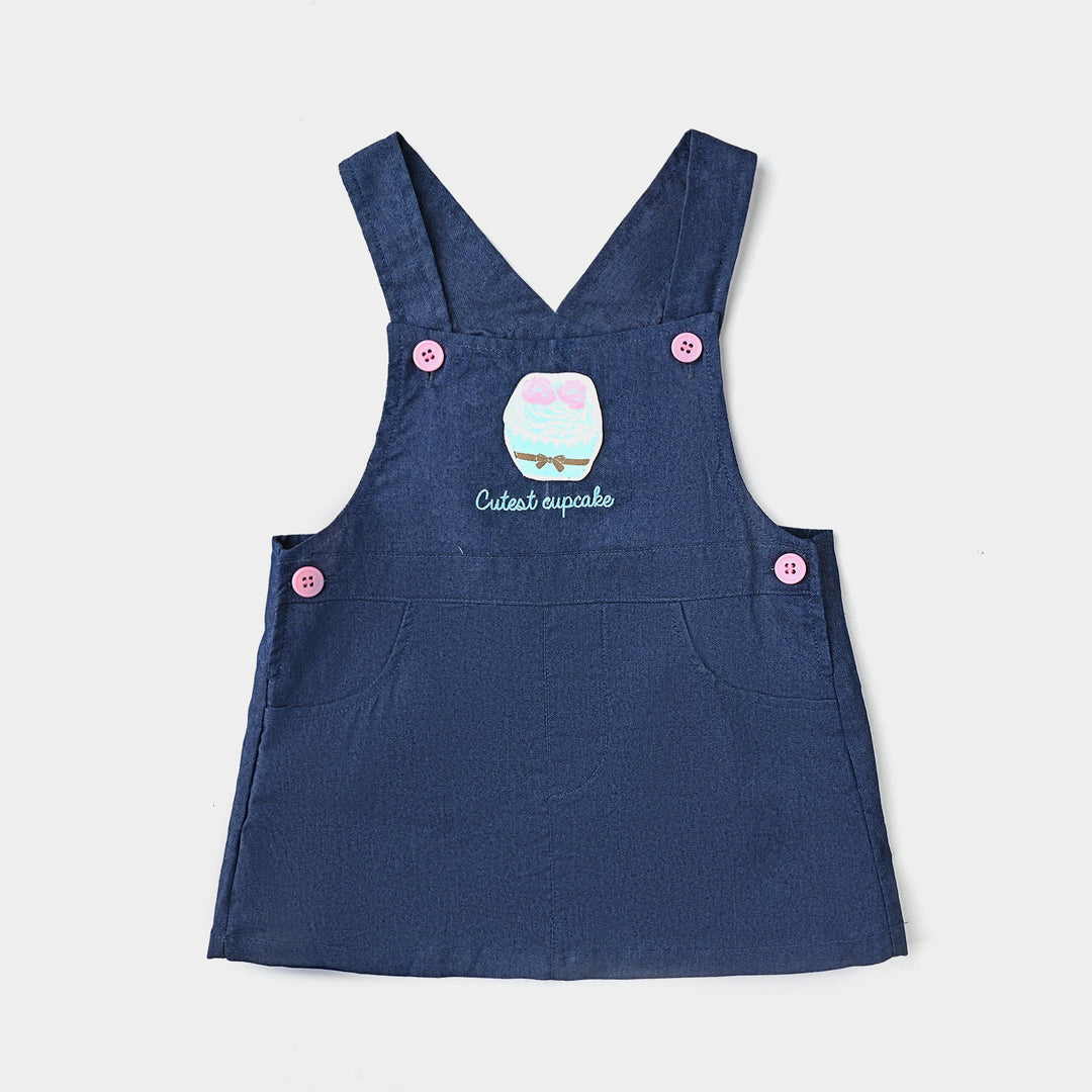 Infant Girls Cotton Interlock Suit-Navy/Green