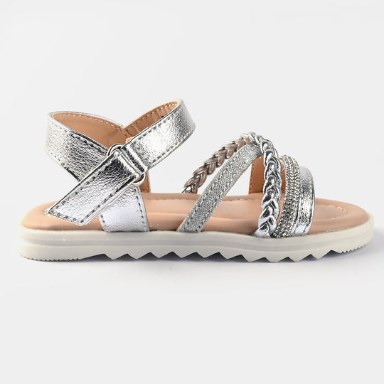 Girls Sandal ZP-021-SILVER