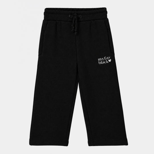 Girls Fleece Pyjama Fav-BLACK