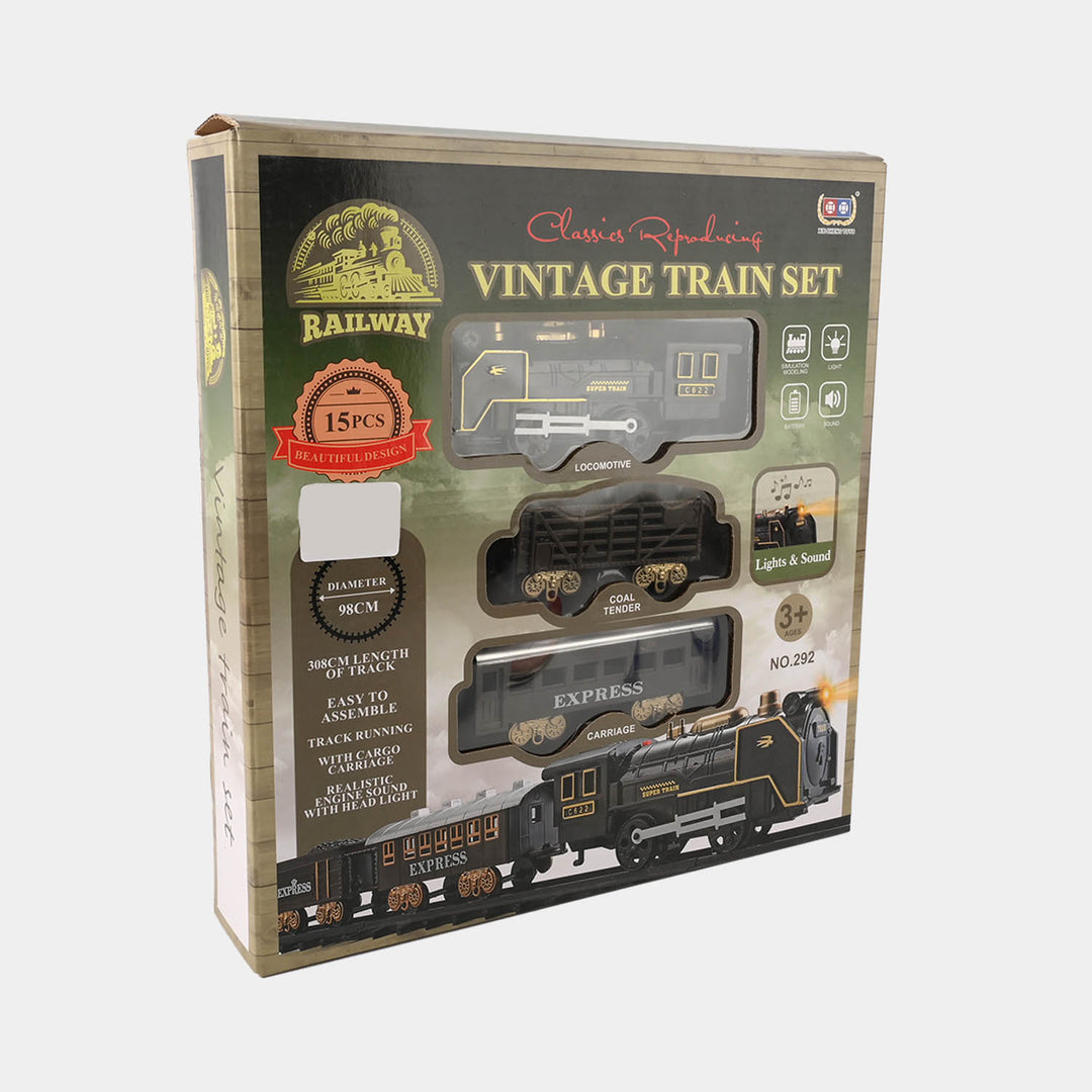 Vintage Classical Train Track with Light & Music