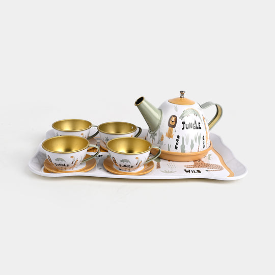 Kids Metal Tea Set Play Kit