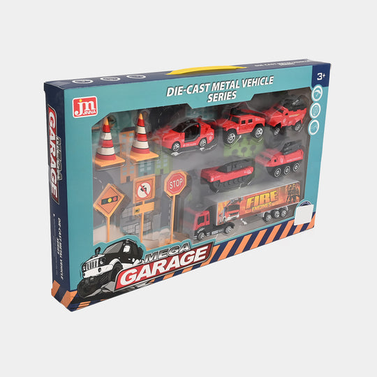 Die-Cast Metal Vehicle Garage Set