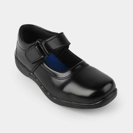 Girls School Shoes TS-11A-BLACK