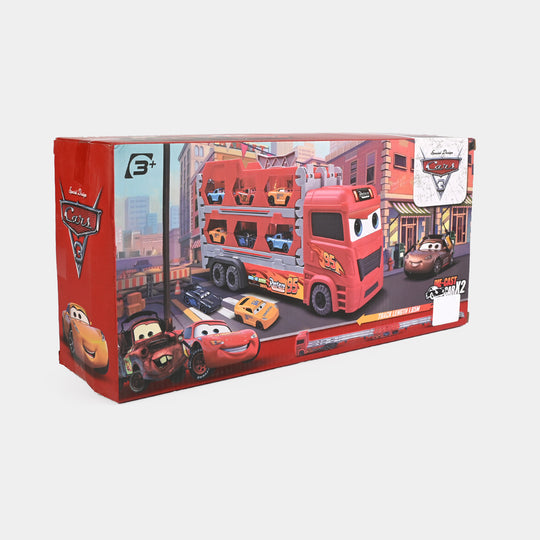 2-in-1 Transforming Car Carrier & Racing Track
