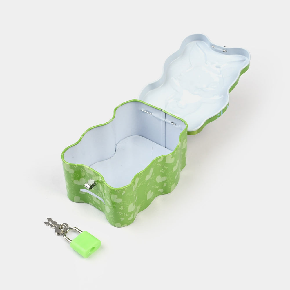 Metal Coin/Money Box with Lock For Kids