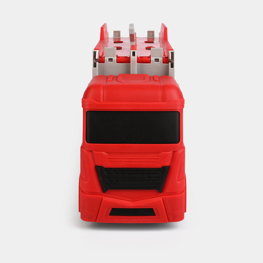2-in-1 Transforming Car Carrier & Racing Track