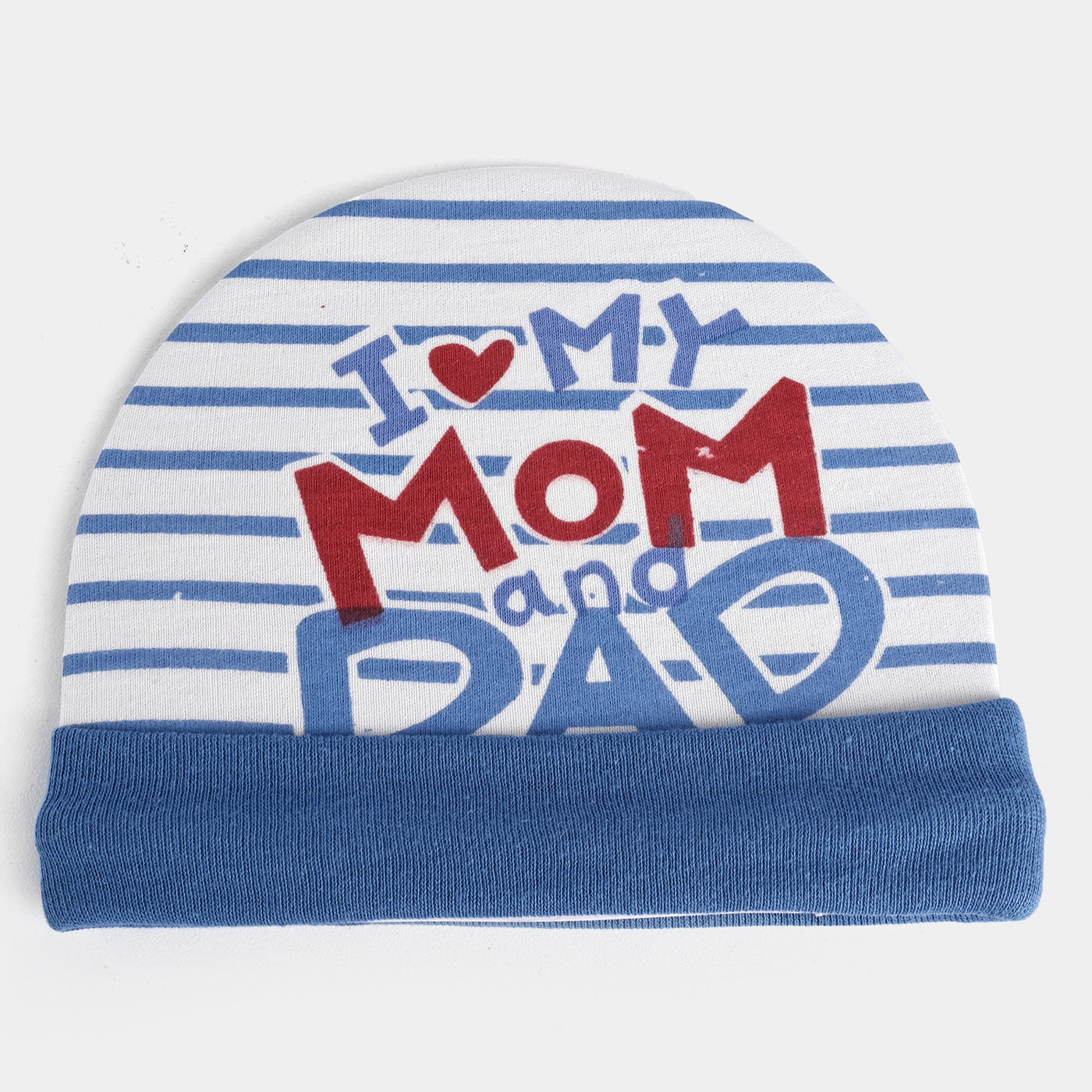 Baby Printed Cap/Hat I Love My Mom And Dad | 6m+