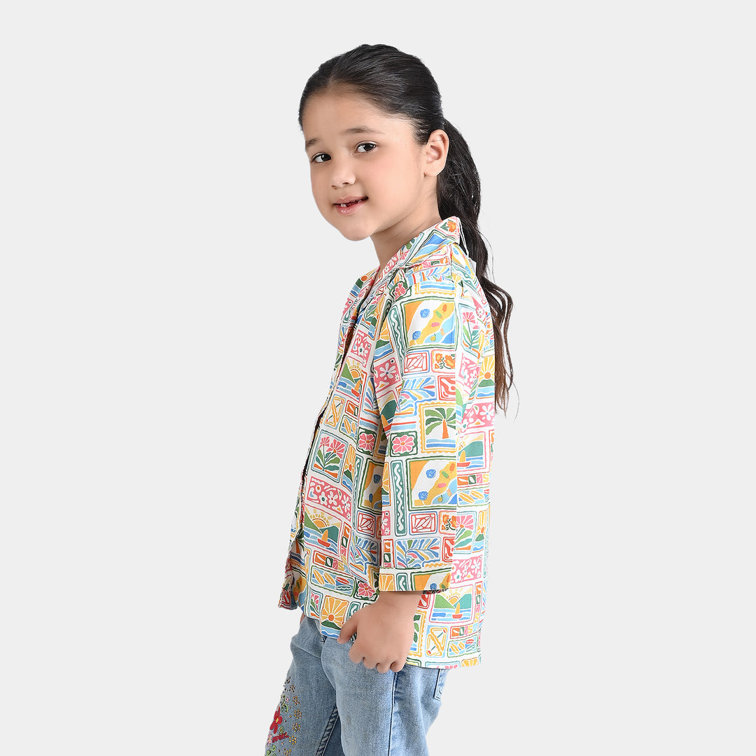 Girls Viscose Casual Top Sunny Day-Multi