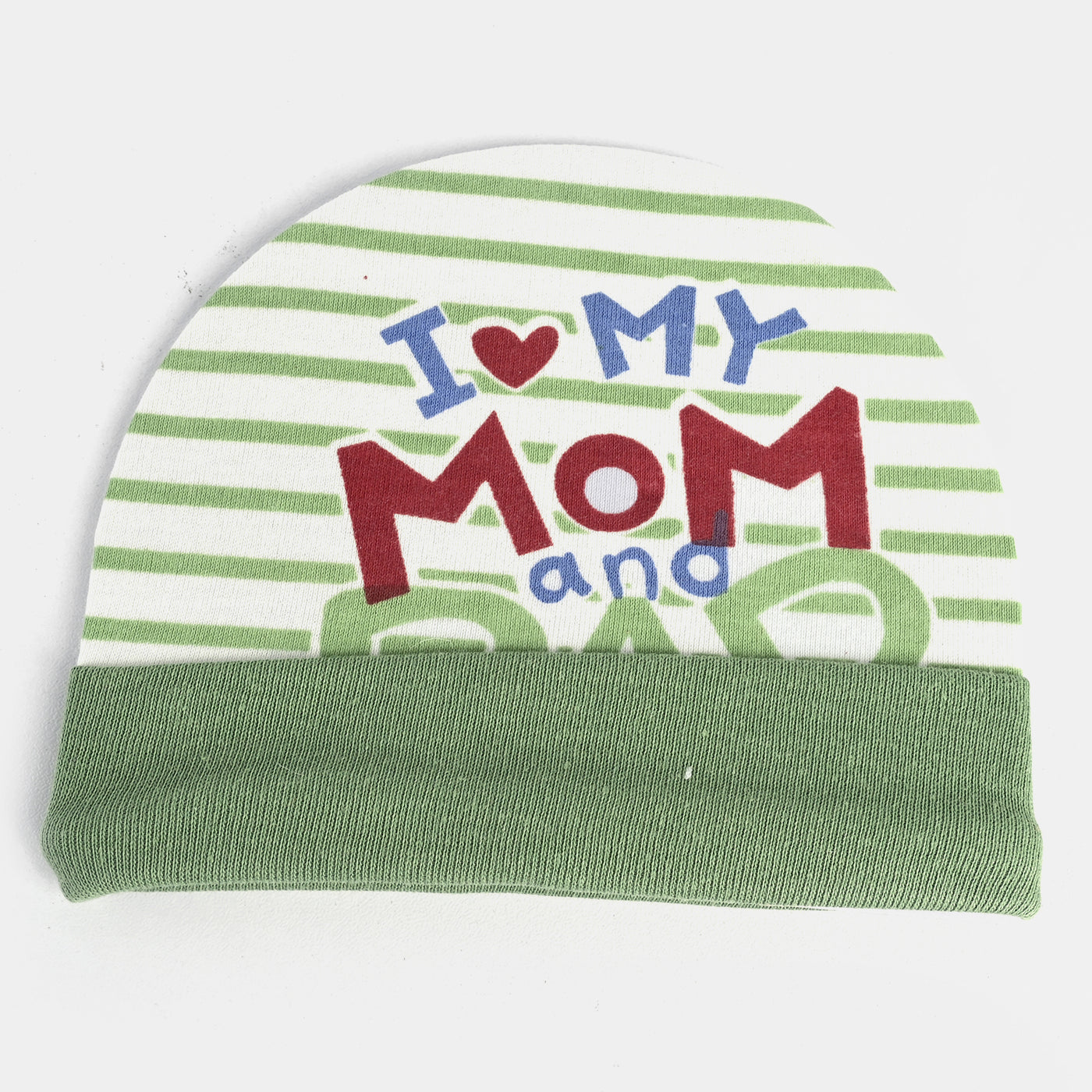 Baby Printed Cap/Hat I Love My Mom And Dad | 6m+