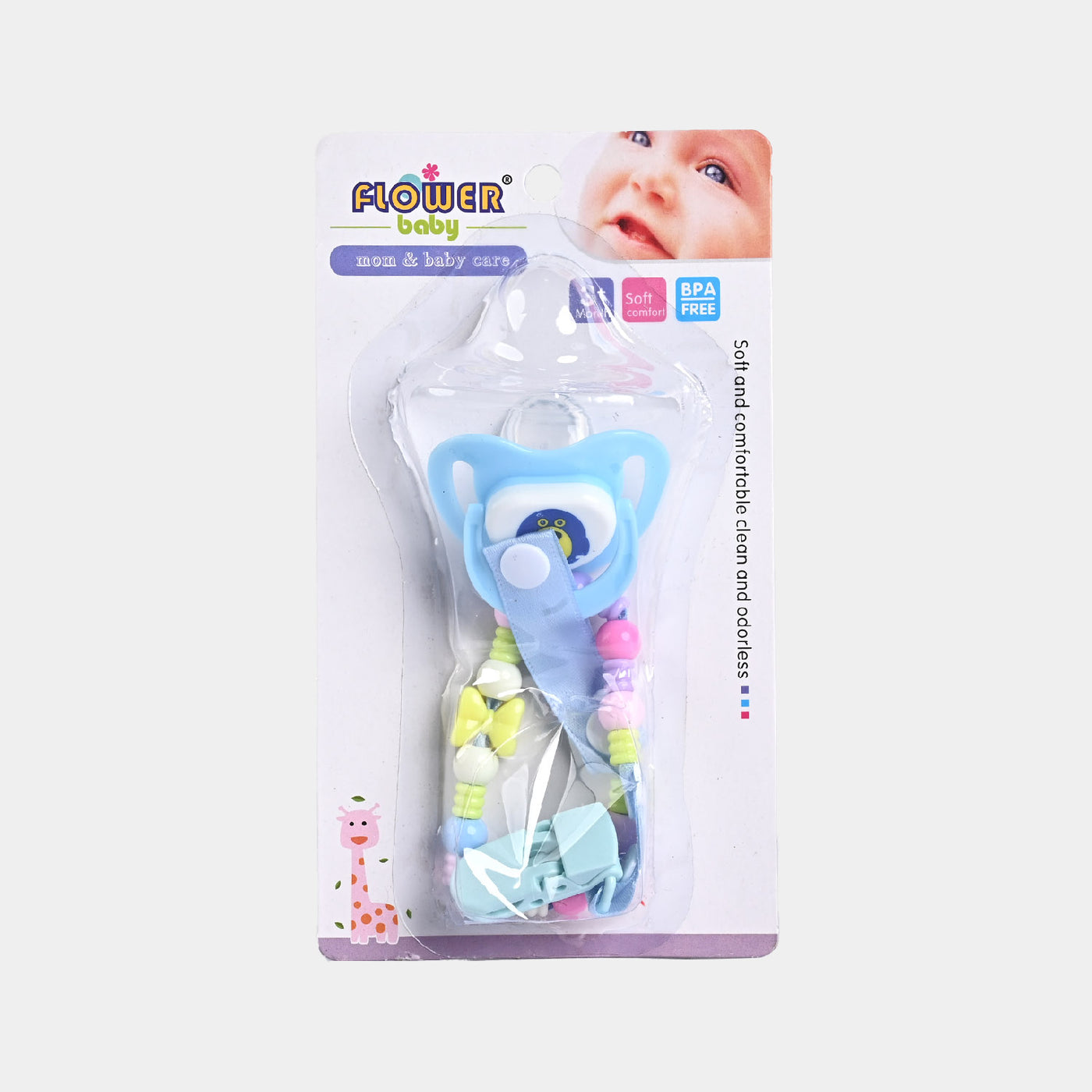 Pacifier With Chain Flower | 3M+