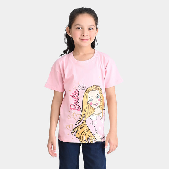 Girls Cotton Jersey T-Shirt -Pink