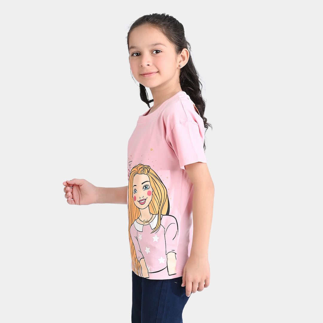 Girls Cotton Jersey T-Shirt -Pink