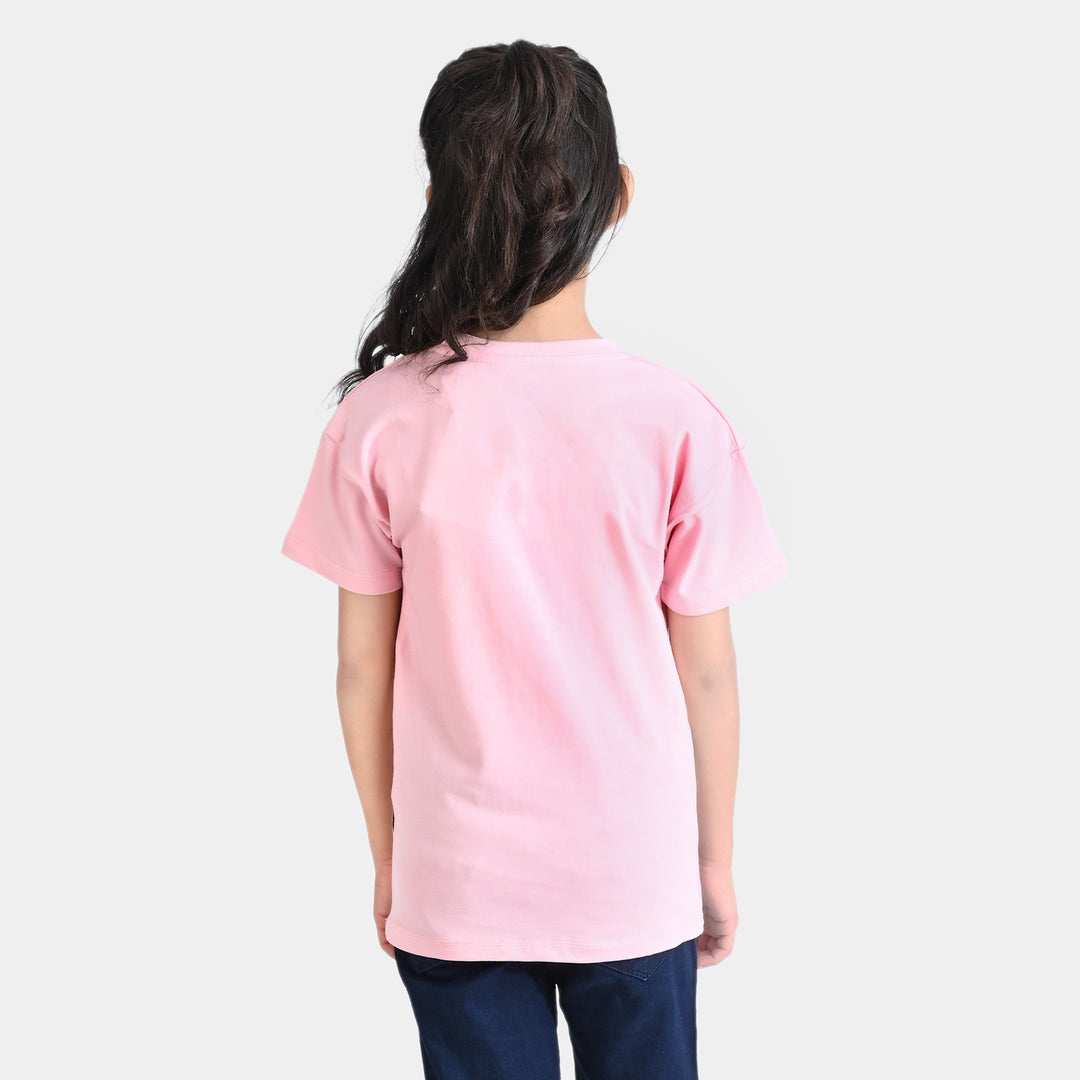 Girls Cotton Jersey T-Shirt -Pink
