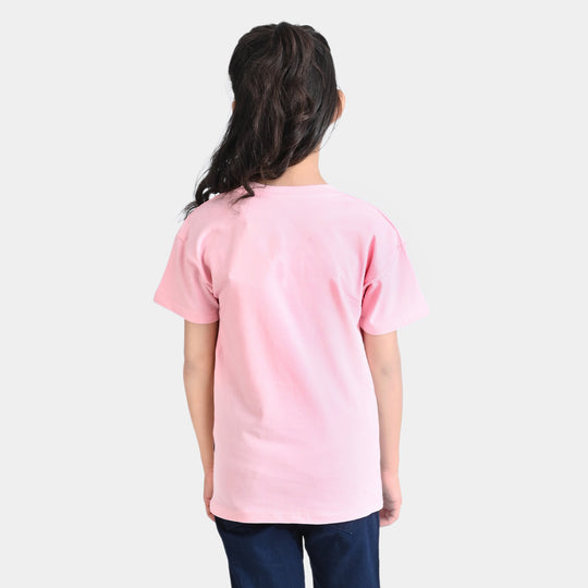 Girls Cotton Jersey T-Shirt -Pink
