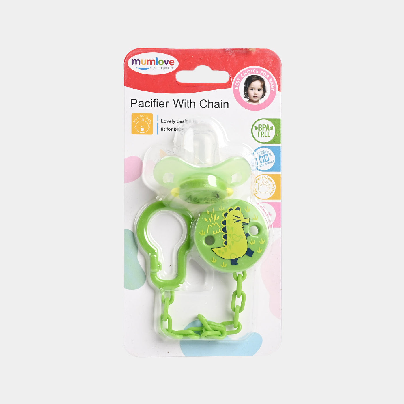 Pacifier With Chain Flower | 3M+