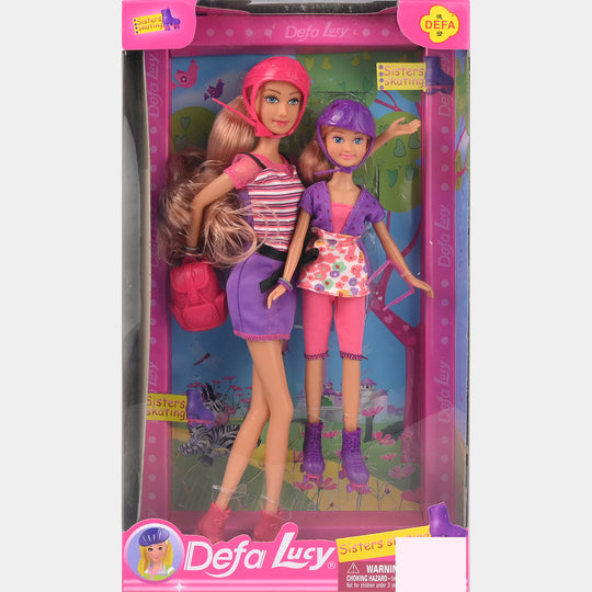 Defa Lucy Sisters Skating Doll Set