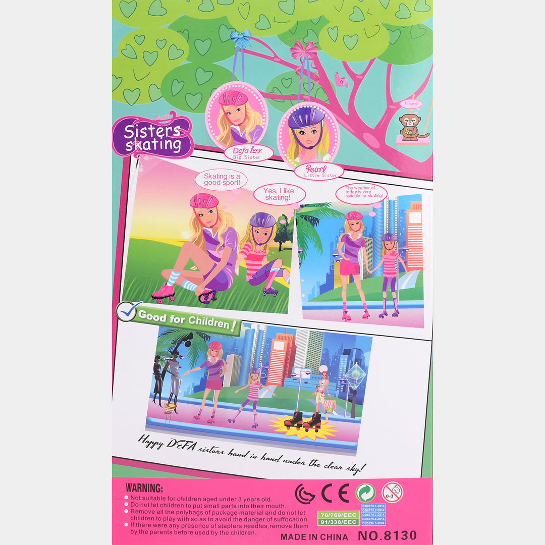 Defa Lucy Sisters Skating Doll Set