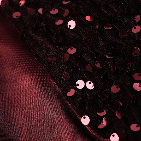 Infant Girls Velvet Bolero Party (Maroon)