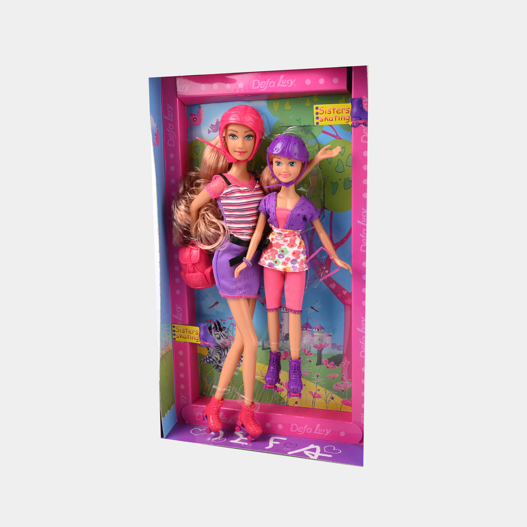 Defa Lucy Sisters Skating Doll Set