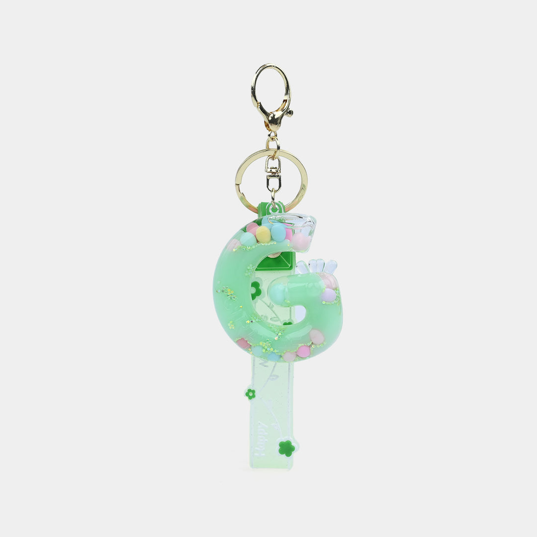 Letter Keychain with Silicone Strap