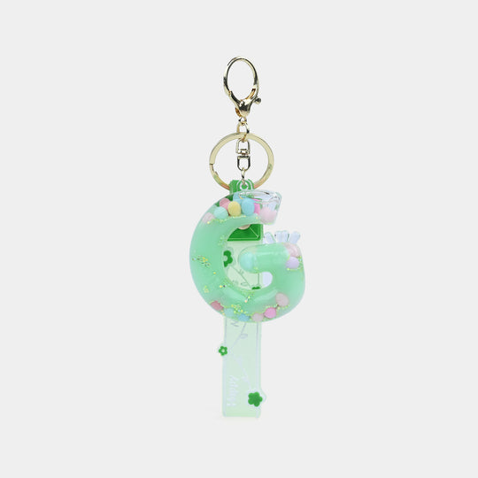 Letter Keychain with Silicone Strap