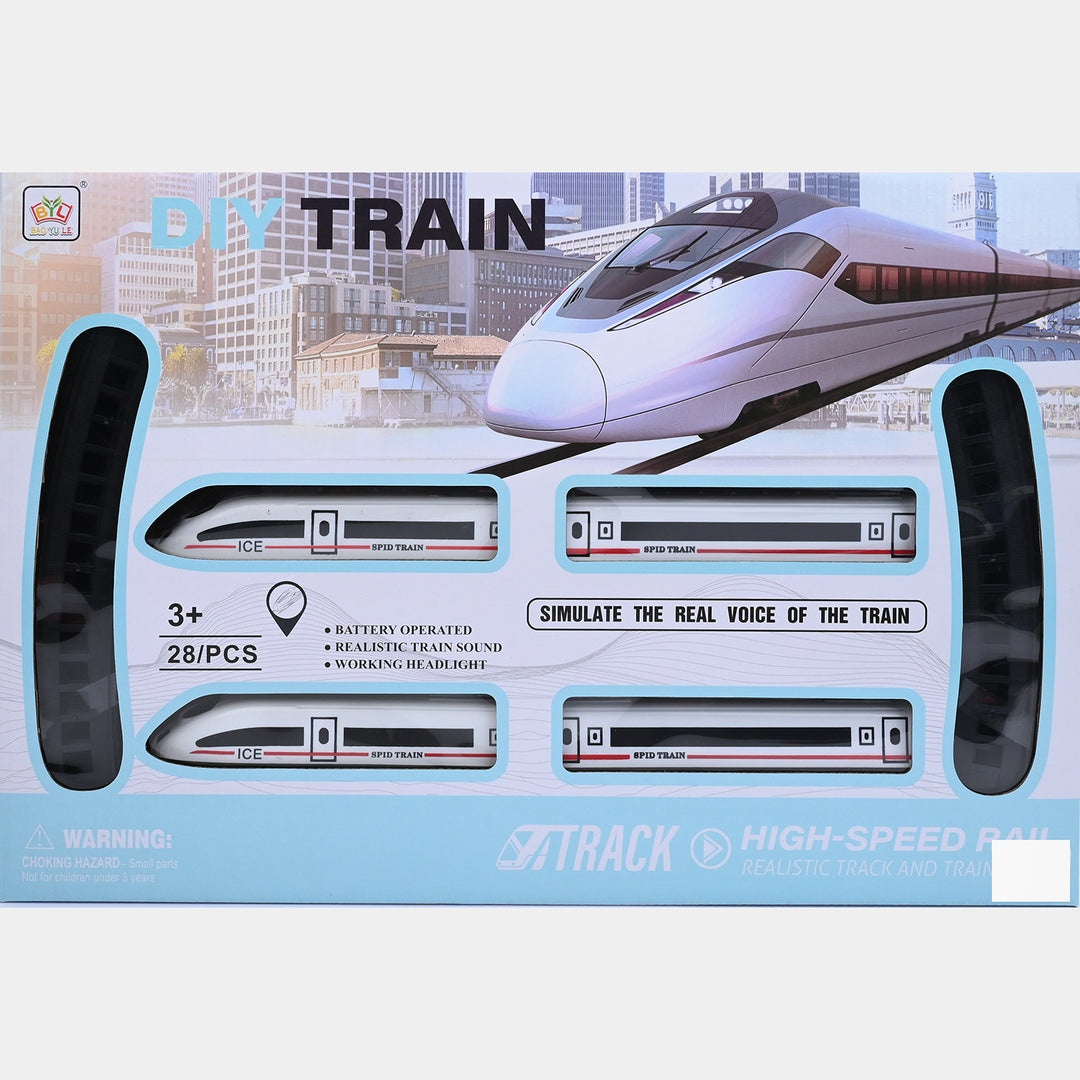 Kids Battery-Operated Bullet Train Model