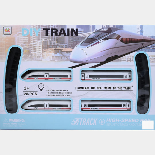 Kids Battery-Operated Bullet Train Model