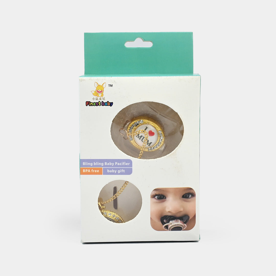 Luxury Golden Pacifier Clip & Holder Chain