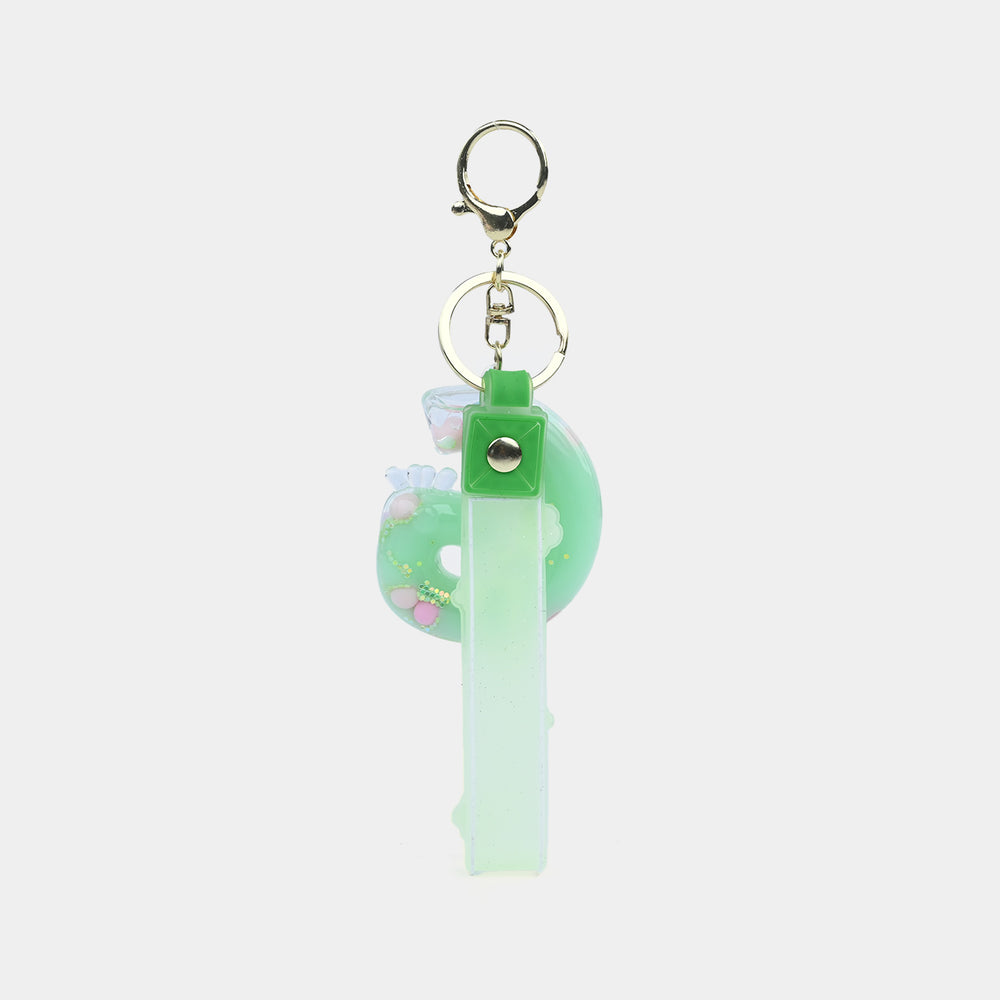 Letter Keychain with Silicone Strap