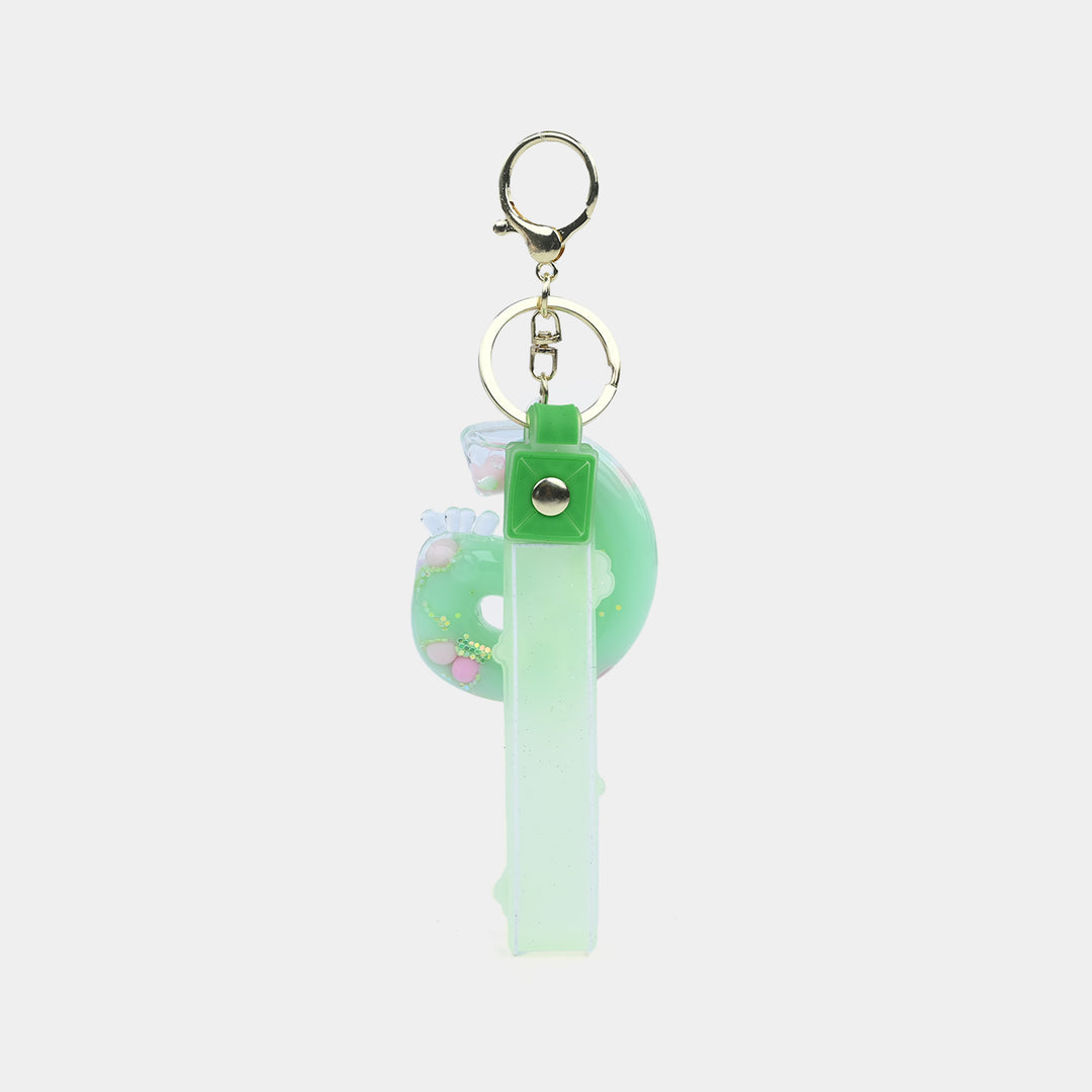 Letter Keychain with Silicone Strap