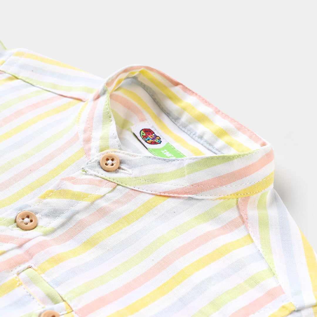 Infant Boys Yarn Dyed Basic Casual Shirt-C.Stripe