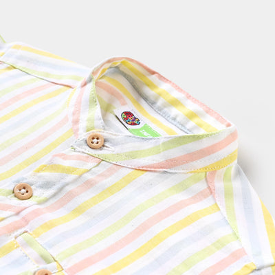 Infant Boys Yarn Dyed Basic Casual Shirt-C.Stripe