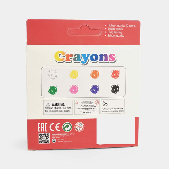 Jumbo Wax Crayons – 8 Colors Set
