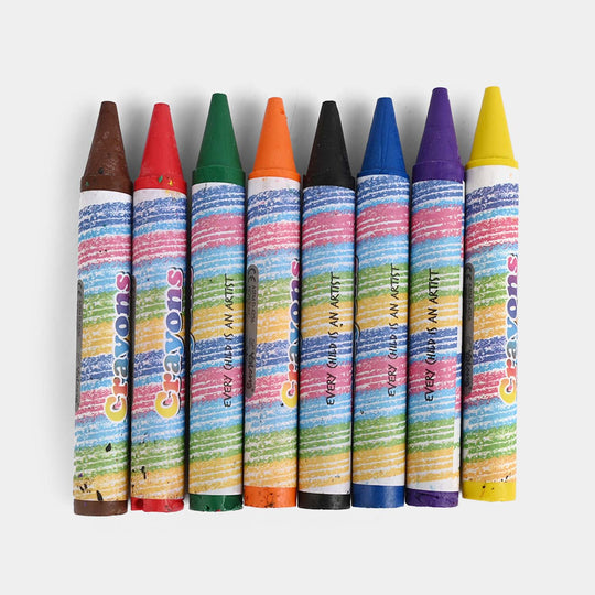 Jumbo Wax Crayons – 8 Colors Set