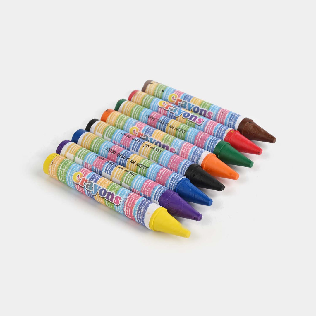 Jumbo Wax Crayons – 8 Colors Set