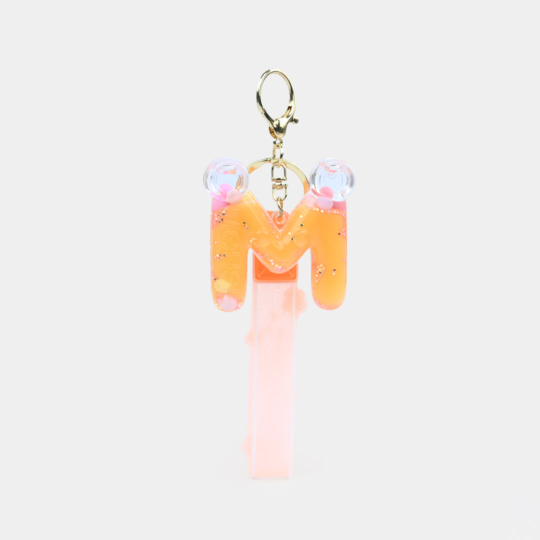 Letter Keychain with Silicone Strap