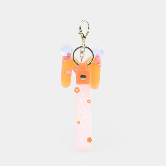 Letter Keychain with Silicone Strap