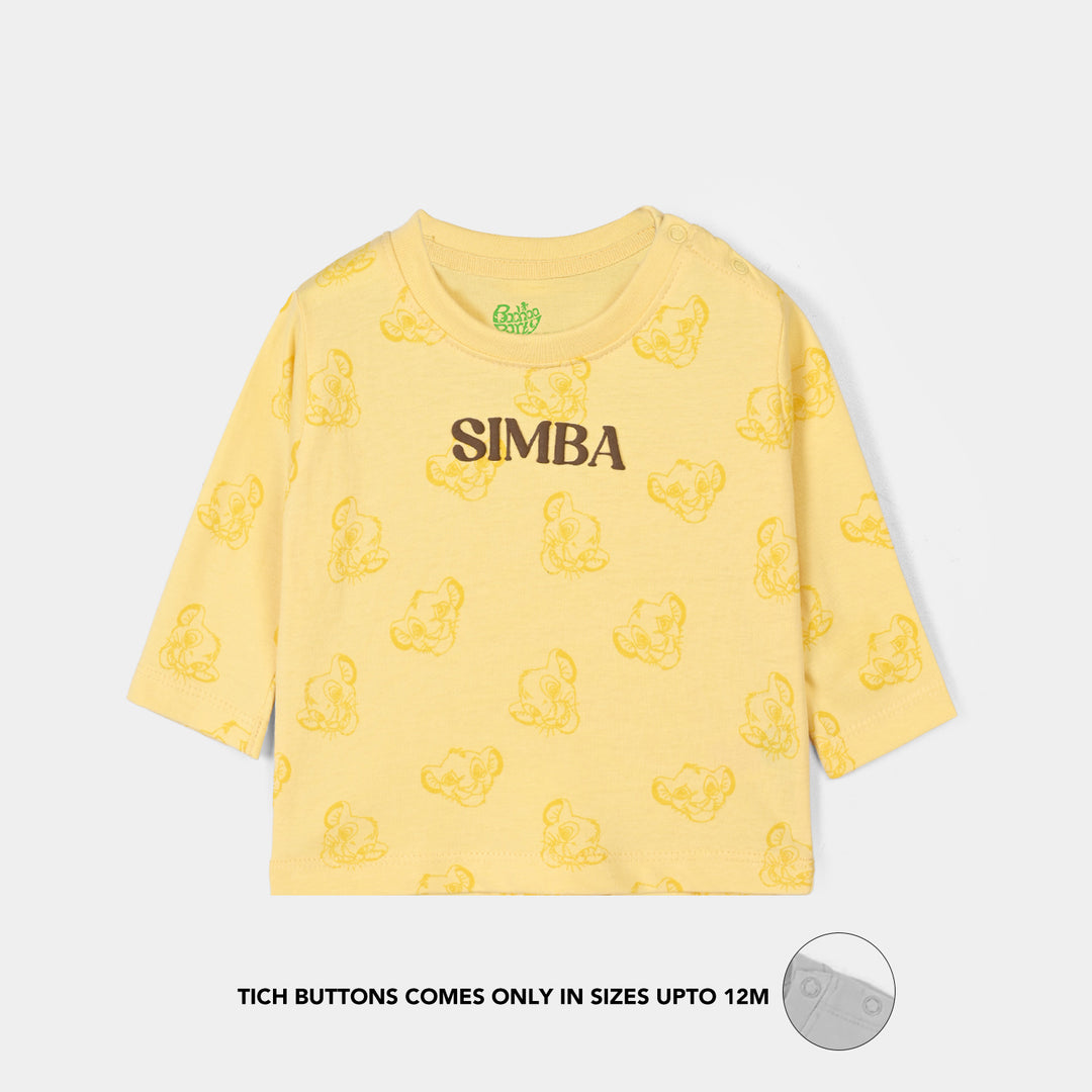 Infant Boys Cotton Jersey T-Shirt Full Sleeves Character