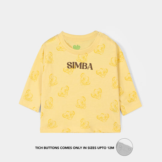 Infant Boys Cotton Jersey T-Shirt Full Sleeves Character