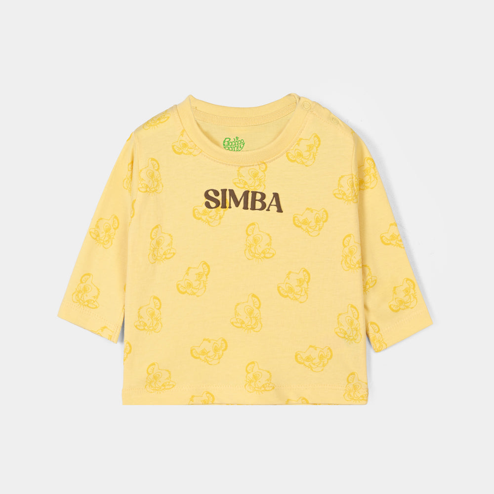 Infant Boys Cotton Jersey T-Shirt Full Sleeves Character