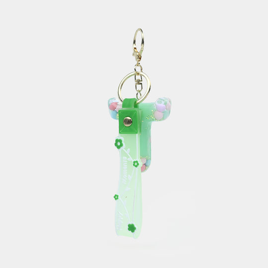 Letter Keychain with Silicone Strap