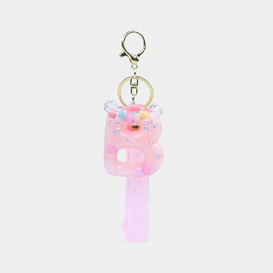 Letter Keychain with Silicone Strap