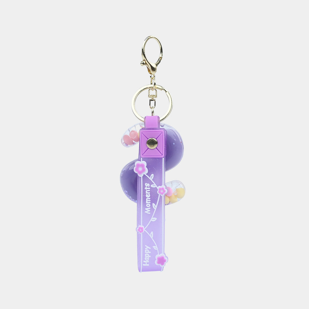 Letter Keychain with Silicone Strap