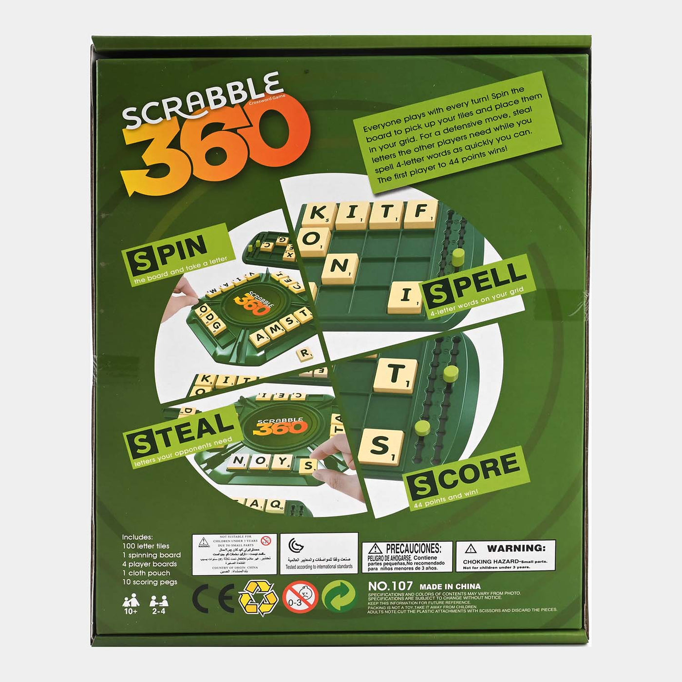 Scrabble 360 Game Board For Kids